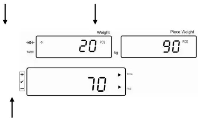 Kern IFS 60K0.5D - Adding-up during item display: - 1
