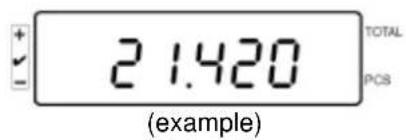 Kern IFS 60K0.5D - Browsing through saved values: - 3