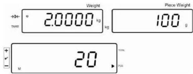 Kern IFS 60K0.5D - Manual totalizing - 3