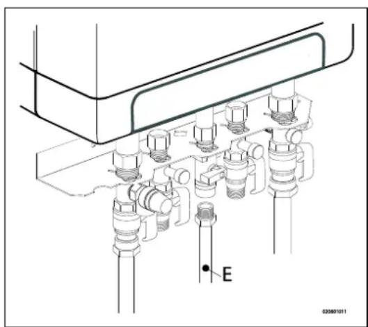 DAIKIN EHOB18AAV1H - Raccordement du gaz - 1
