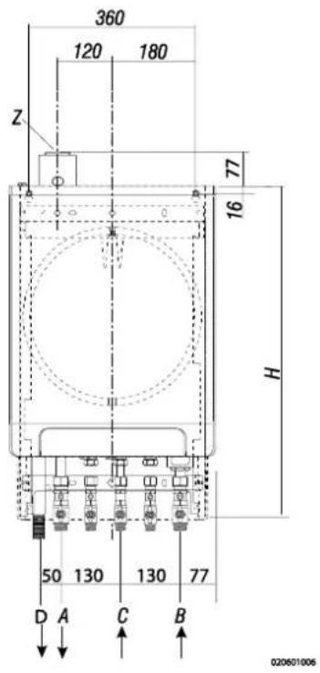 DAIKIN EHOB18AAV1H - Installation measurements - 6