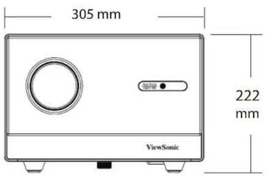 305 mm 222 mm ViewSonic