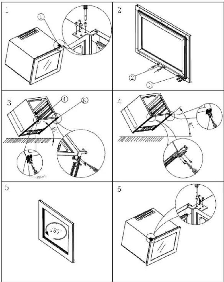 TEKA RVI 20046 GBK - How to change the door opening - 1