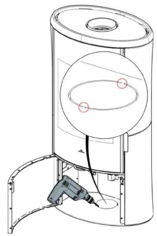 EDILKAMIN KRIO GL - Prise d'air externe par le bas - 2