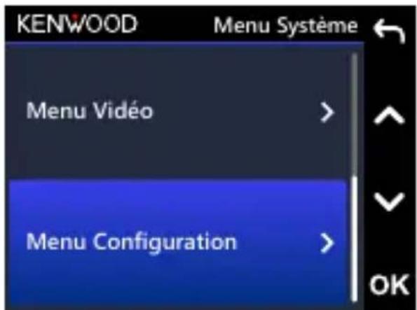 KENWOOD DRVA610W - Menu Configuration - 1