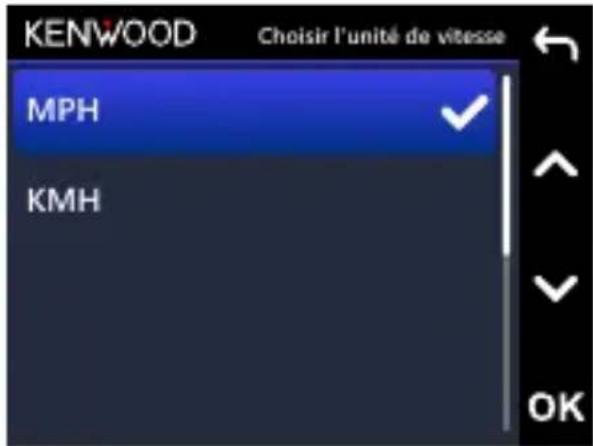 KENWOOD DRVA610W - Choiser l'unité de vitesse - 1