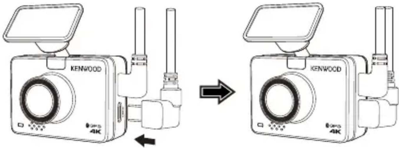 KENWOOD DRVA610W - CONNECTER LE CABLE DE LA CAMERA ARRIÈRE - 1