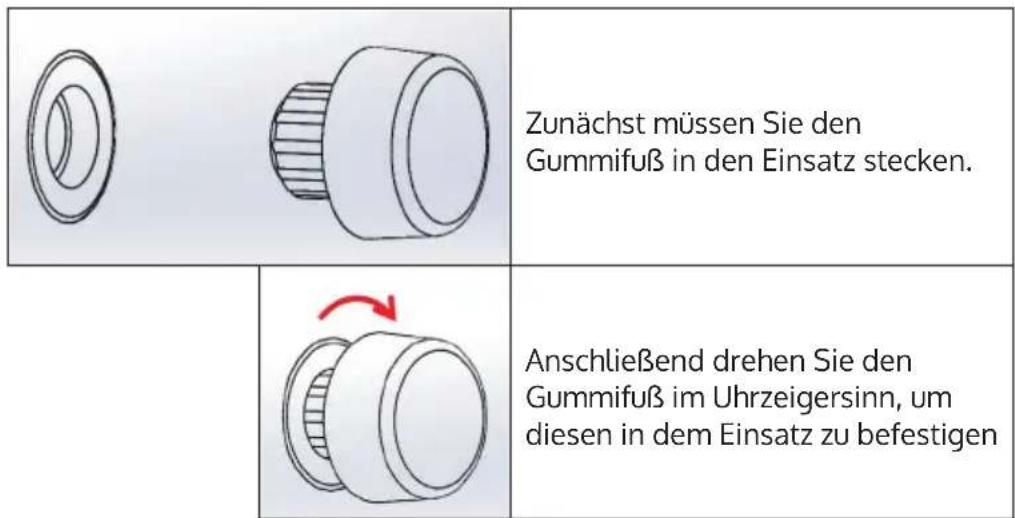 Auna Reference 802 - Anbringen der Gummifusse - 1