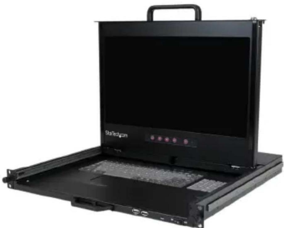 StarTech.com RACKCOND17HD - 1U 17イングチ1080pデュアルレールルLCDラックコ UNSONUL (FlONENTUSB八蓋付) - 1