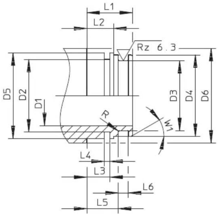Festo SFAW32TG34EPNLKPNVBAM12 - Configuration de perçage pour fixation sur panneau - 2