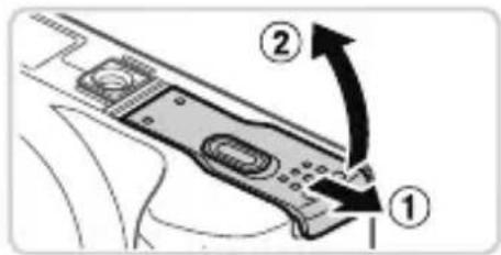 CANON PowerShot SX500 IS - Insertion de la batterie et de la carte mémoire - 1