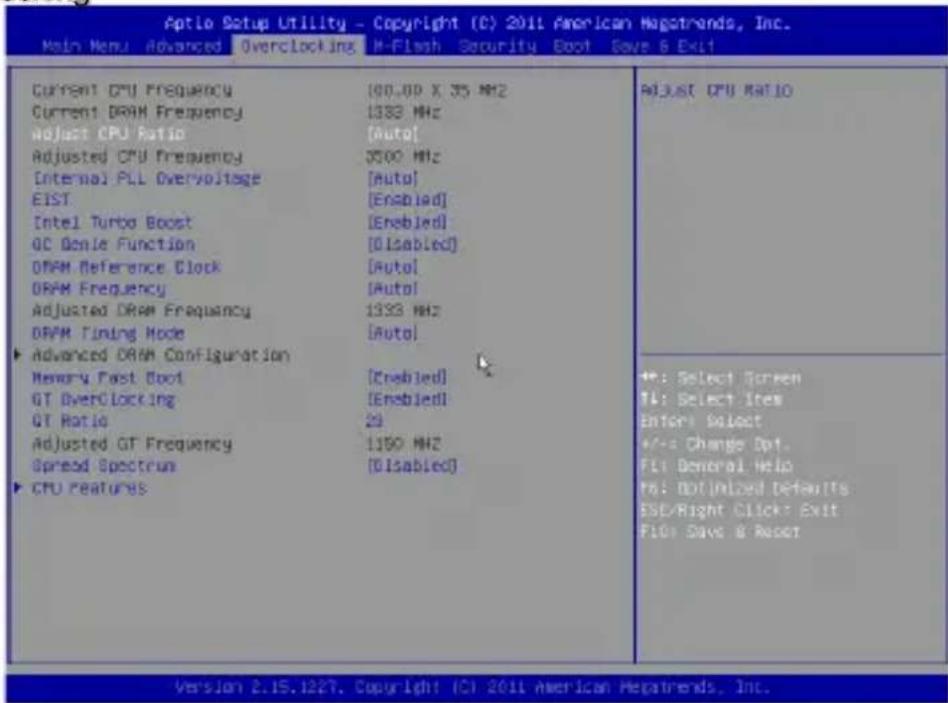 MSI H61IE35W8 - Overclocking - 1