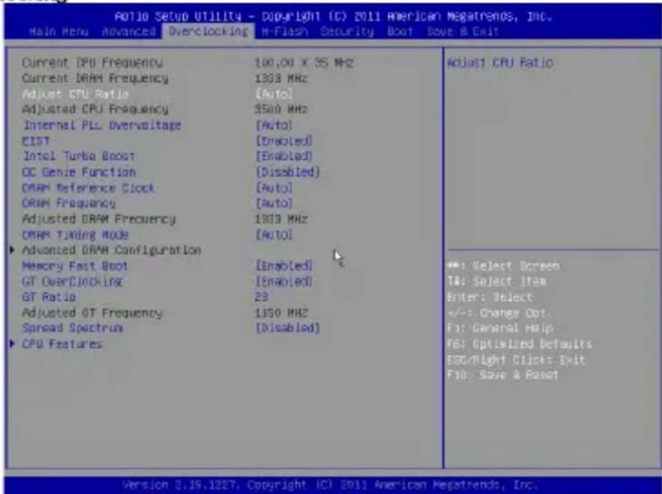 MSI H61IE35W8 - Overclocking - 1