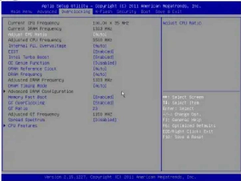 MSI H61IE35W8 - 오버클로킹 - 1