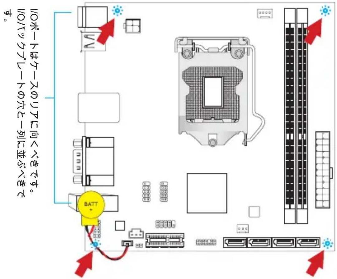 MSI H61IE35W8 - 取付穴 - 1