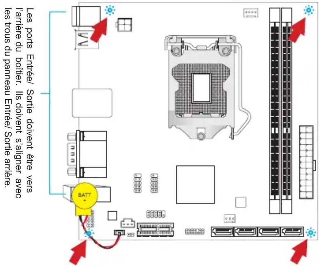 MSI H61IE35W8 - Trous Taraudés de Montage - 1