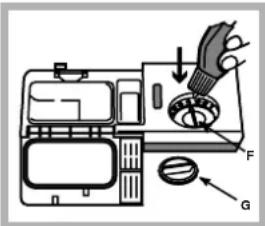 HOTPOINT LSP 733A X - Measuring out the rinse aid - 1