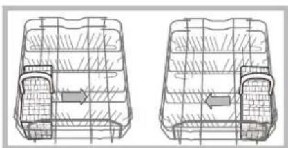 HOTPOINT LSP 733A X - Esempi di posizionamento dei cestini posate - 1