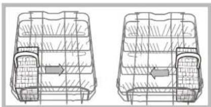 HOTPOINT LSP 733A X - Ejemplos de colocación del cesto para cubiertos - 1