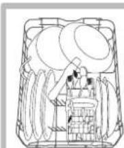 HOTPOINT LSP 733A X - Ejemplos de carga del cesto inferior - 1