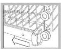 HOTPOINT LSP 733A X - Ne jamais soulever ou abaisser le panier d'un seul côté. - 1