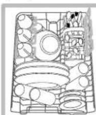 HOTPOINT LSP 733A X - Ejemplos de carga del cesto superior - 1