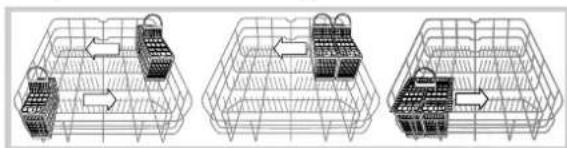 HOTPOINT LFZ 3384 A IX_HA - Beispiele zur Einordnung des Besteckkorbes - 1