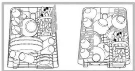 HOTPOINT LST 114_HA - Loading examples for the upper rack - 1