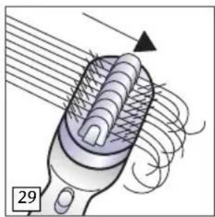ROWENTA PH570 Lissima - HOE STRIJKT U EEN KORT KAPSEL EN HAARPUNTEN VAN VERSCHILLLENDE LENGTHES PLAT ? (Afb.27) - 3