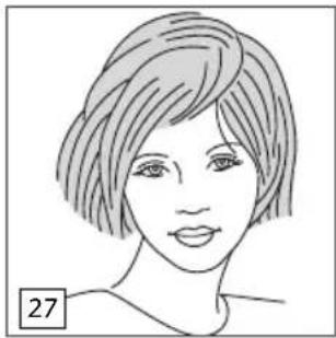 ROWENTA PH570 Lissima - HOE STRIJKT U EEN KORT KAPSEL EN HAARPUNTEN VAN VERSCHILLLENDE LENGTHES PLAT ? (Afb.27) - 1