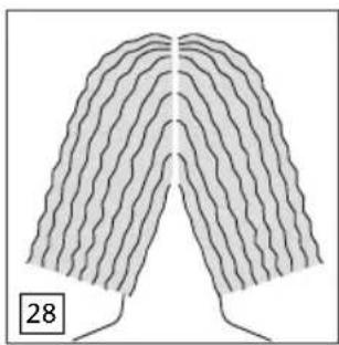 ROWENTA PH570 Lissima - HOE STRIJKT U EEN KORT KAPSEL EN HAARPUNTEN VAN VERSCHILLLENDE LENGTHES PLAT ? (Afb.27) - 2