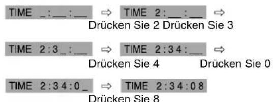 JVC THS7 - 4Betätigten Sie die Zifferntasten (0-9) zur Eingabe der gewündsten Zeit. - 1