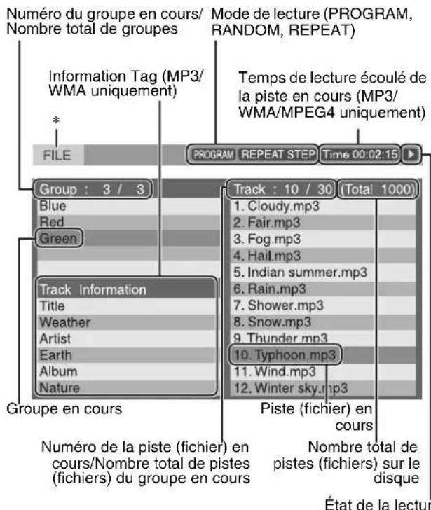 JVC THS7 - Utilisation du panneau de contrôle des fichiers - 2