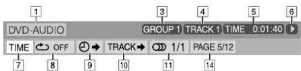 JVC THS7 - Anzeigeinhalt der Einblendungsleiste während der Wiedergabe - 2