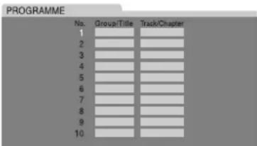 JVC THS7 - Appuyez plusieurs fois sur PLAY MODE jusqu'à ce que la fenêtre de programmation apparaisse sur l'écran du téléviseur. - 1