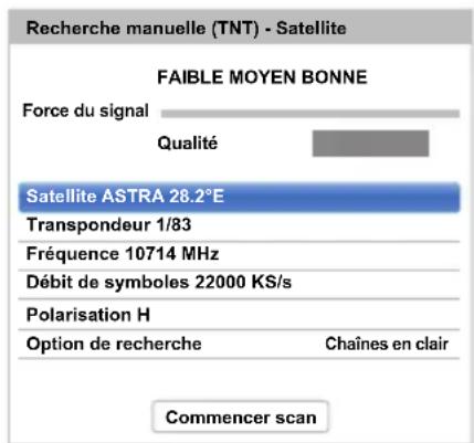 TOSHIBA 47L6463DG - Recherche manuelle pour DVB-S - 1