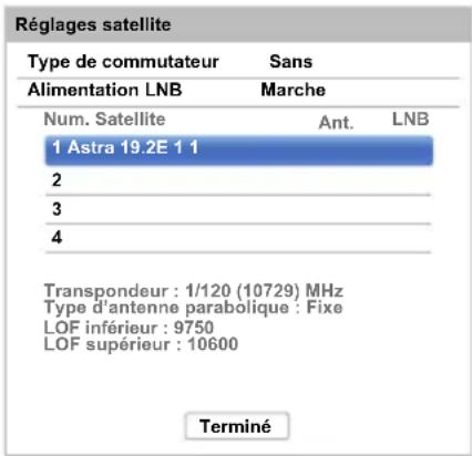 TOSHIBA 47L6463DG - Pour ajouter un satellite : - 1
