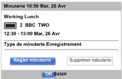 TOSHIBA 47L6463DG - Utilisation du Guide des programmes pour régler les enregistements futurs - 4