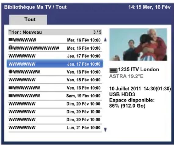TOSHIBA 47L6463DG - Pour voir une émission enregistrée - 1