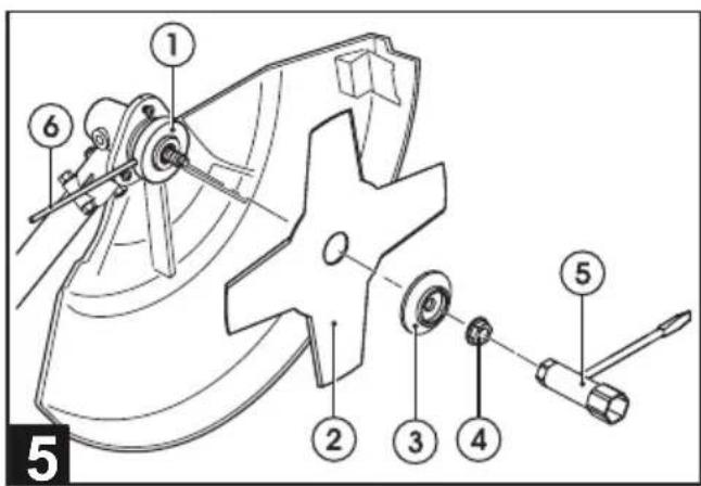 Technical diagram of a mechanical assembly with numbered components, likely for assembly or maintenance instructions.