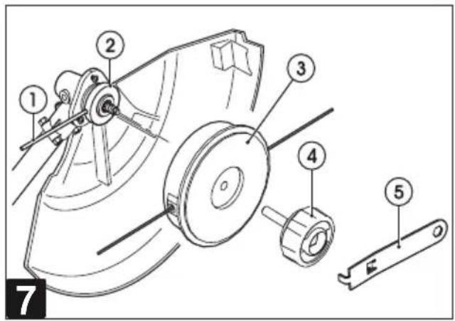 Technical diagram of a mechanical assembly with numbered components for identification