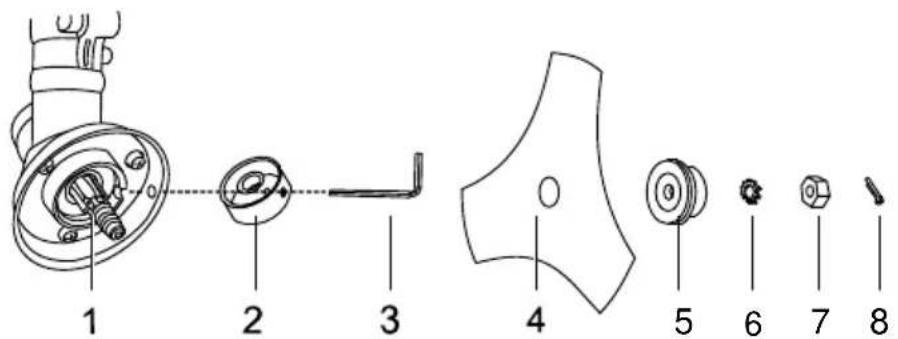 Technical diagram of a mechanical assembly with numbered parts for identification
