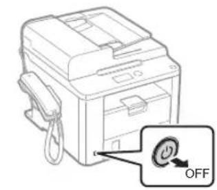 CANON iSensys FAXL410 - Het netsnoer aansluiten en het apparaat INSCHAKELEN - 1