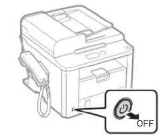 CANON iSensys FAXL410 - Anschlieben des Netzkabels und Einsatzen des Geräts über den Netzschalter - 1