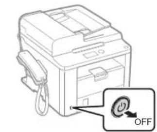 CANON iSensys FAXL410 - Virtajohdon liittäminen ja virran KYTKEMINEN - 1