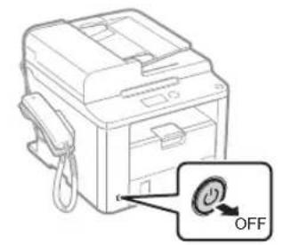 CANON iSensys FAXL410 - Σύνδεοη του καλωδίου ρεύματος και ΕΝΕΝΡΟΙΗΝΗ τής ὄχύος - 1