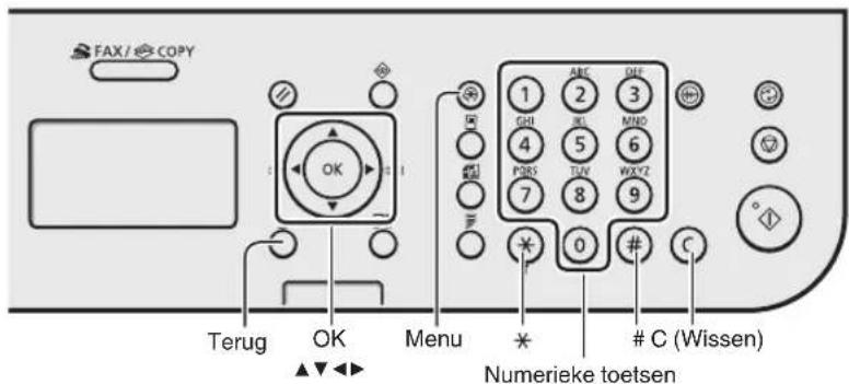 CANON iSensys FAXL410 - Navigeren in het menu en tekstinvoermethode - 1