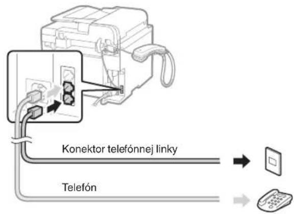 CANON iSensys FAXL410 - Pripojte telefonny kabel. - 1