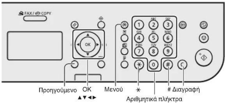 CANON iSensys FAXL410 - περήγηση στο μενόν και τη μέθουδo εισaywyns κειμένου - 1