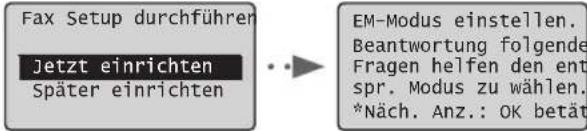CANON iSensys FAXL410 - Geben Sie die anfänglichen Faxeinstellungen an. - 1